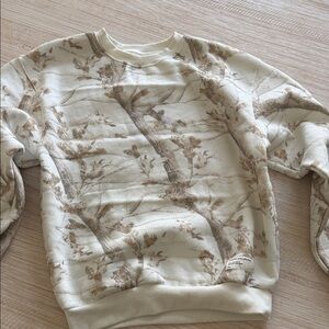 Women's Cream and Brown Floral Jacket